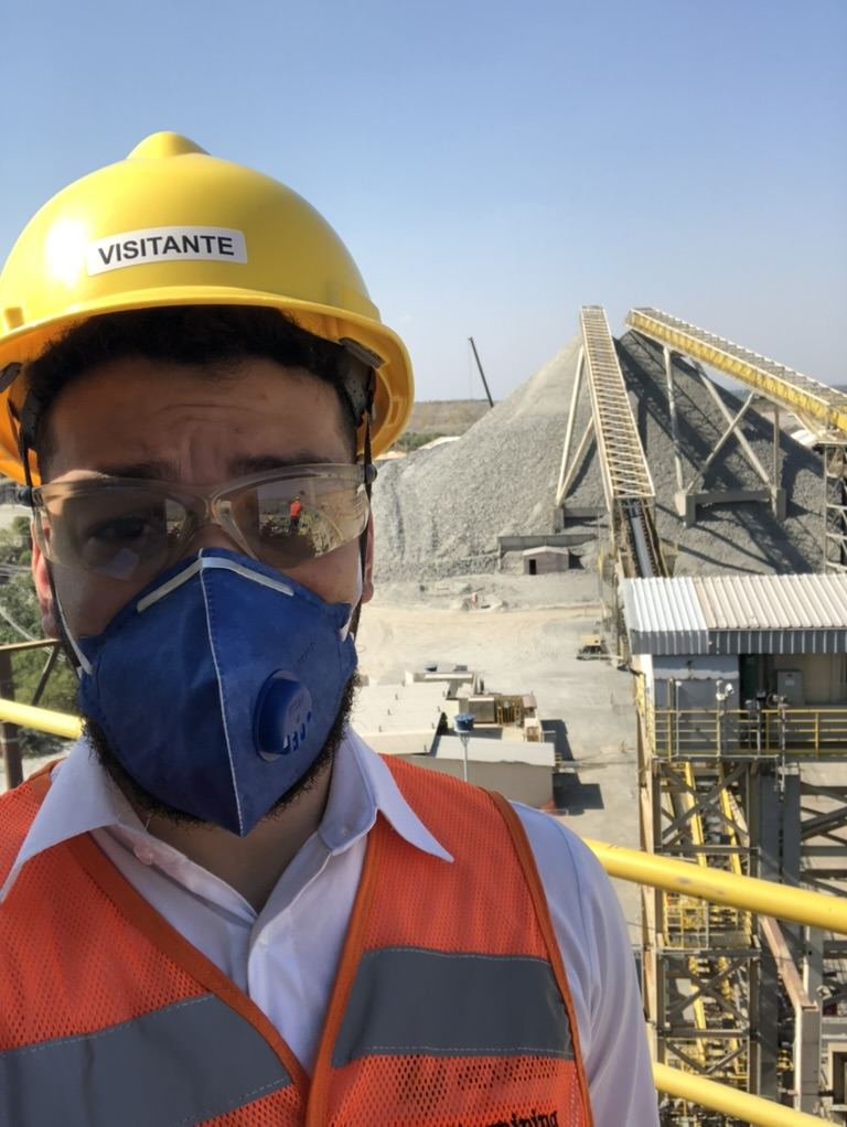 Luciano at an open-pit mine site